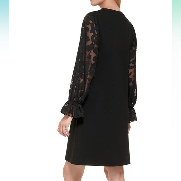 Tommy Hilfiger Shift Dress with Floral Detail Long Sleeve Size 4 - Picture 3 of 8